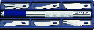 Nóż wielofunkcyjny precyzyjny 12 ostrzy chwyt 6 mm DEDRA