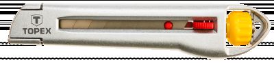 Nóż z ostrzem łamanym 18 mm, metalowy korpus TOPEX