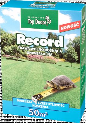 Trawa Record mieszanka wolnorosnąca 1 kg TOP DECOR