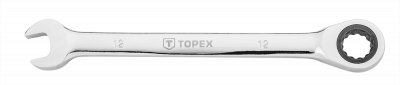 Klucz płasko-oczkowy z grzechotką, 12 mm TOPEX