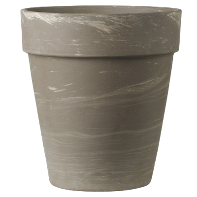 Doniczka ceramiczna Vaso Alto Bianco 26 cm grafitowa DMS
