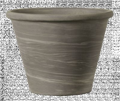 Doniczka ceramiczna Vasum Duo bianco 17 cm grafitowa DMS
