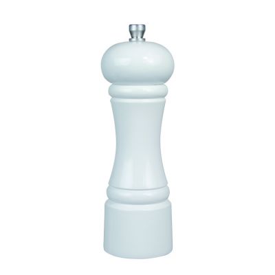 Młynek do pieprzu i soli drewniany 15 cm biały lakierowany Chess AMBITION