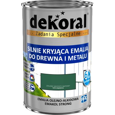 Emalia ftalowa Emakol Strong zielony soczysty matowy 0,9 L DEKORAL