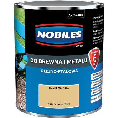 Emalia ftalowa półpołysk beżowy Ftalonal 0,7 L NOBILES