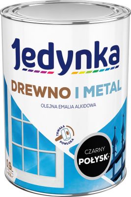 Emalia olejno-alkidowa drewno i metal czarny 0,9 L połysk JEDYNKA