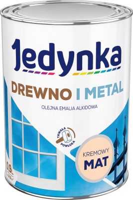 Emalia olejno-alkidowa drewno i metal kremowy 0,9 L mat JEDYNKA