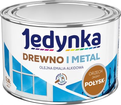 Emalia olejno-alkidowa drewno i metal orzech jasny 0,36 L połysk JEDYNKA