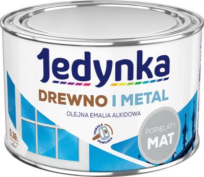 Emalia olejno-alkidowa drewno i metal popialaty 0,36 L mat JEDYNKA