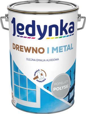 Emalia olejno-alkidowa drewno i metal popielaty 5 L połysk JEDYNKA