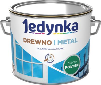 Emalia olejno-alkidowa drewno i metal zielony jasny 2,5 L połysk JEDYNKA