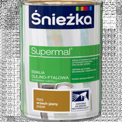 Farba do drewna i metalu orzech jas. 0,8 L Supermal ŚNIEŻKA