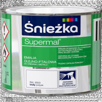 Farba Supermal biały 0,2 L ŚNIEŻKA