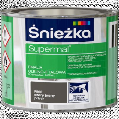 Farba Supermal szary jas. 0,2 L ŚNIEŻKA