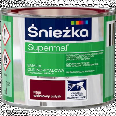 Farba Supermal wiśnowy 0,2 L ŚNIEŻKA