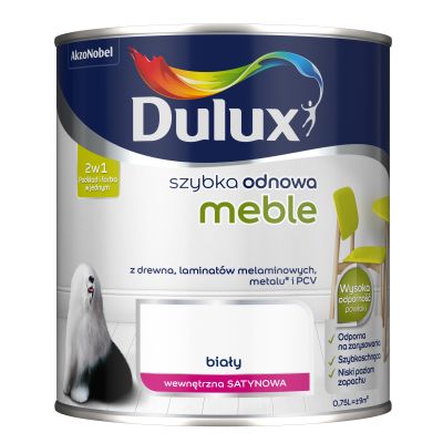 Farba Szybka Odnowa Meble 0,75 L biała DULUX