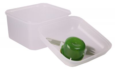 Lunchbox z pojemnikiem na sos + widelec multikolor FIT&FRESH