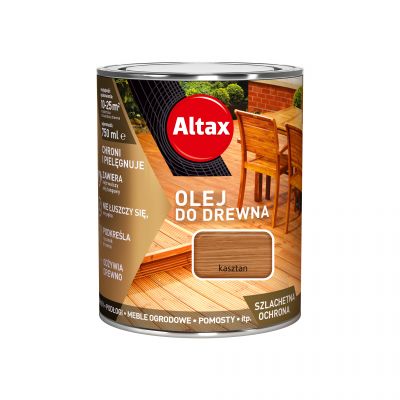 Olej do drewna 0,75 L kasztan ALTAX