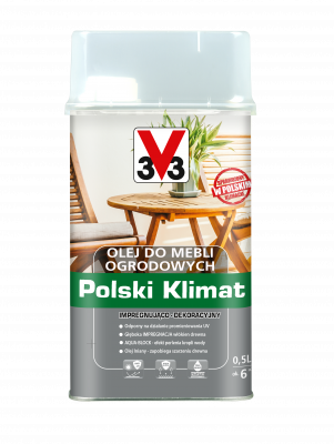 Olej do mebli ogrodowych Polski Klimat 0,5 L Bezbarwny V33