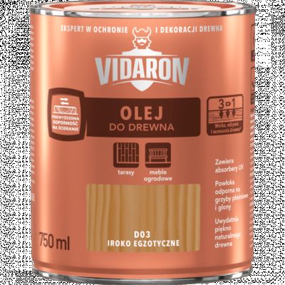 Olej iroko egzotyczne D03 0,75 L VIDARON