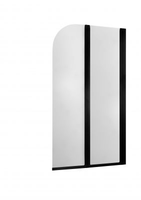 Parawan nawannowy Modern 2, 81x140 cm czarny szkło przejrzyste KFA
