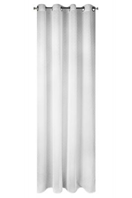 Firana Claudia biało-srebrna 140x250 cm na przelotkach EUROFIRANY