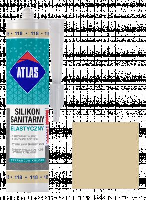 Silikon sanitarny elastyczny 118 jaśminowy 280 ml ATLAS
