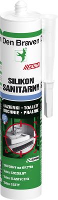 Silikon sanitarny Sanitary-Extra beżowy 280 ml DEN BRAVEN