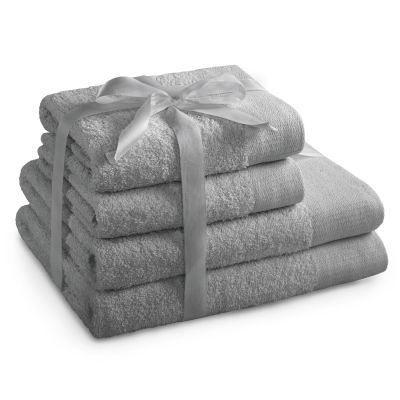 Ręcznik Amari srebrny Set 2x70x140+2x50x100 cm AMELIAHOME