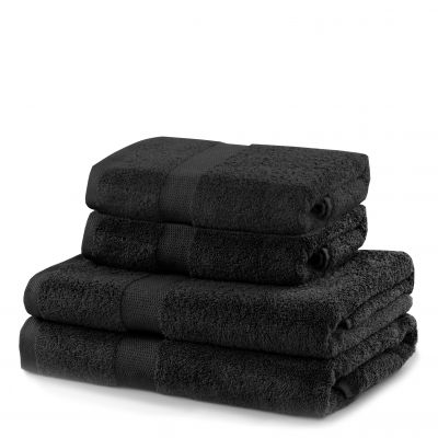 Ręcznik Marina czarny Set 2x70x140+2x50x100 cm DECOKING