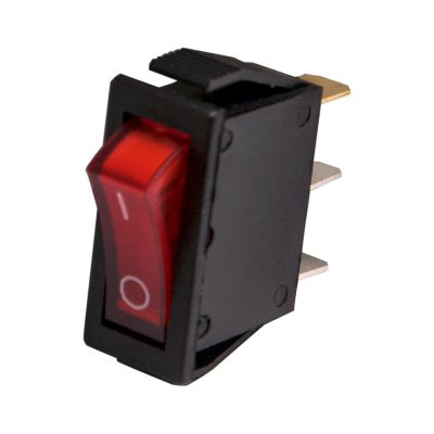 Przełącznik klawiszowy podświetlany 1tor 250V15A czerwony BMEP010 DPM SOLID