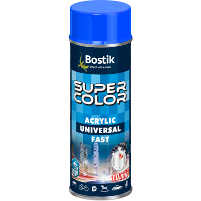 Lakier akrylowy Super Color Acrylic Universal Fast niebieski RAL 5015 400 ml BOSTIK