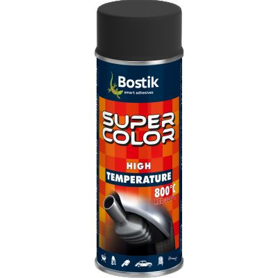 Lakier wysokotemperaturowy Super Color High Temperature czarny 400 ml BOSTIK