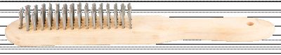 Szczotka druciana 4-rzędowa, drewniany uchwyt TOP TOOLS