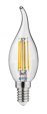 Żarówka LED  Filament C35L 4 W E 14 ciepły biały GTV