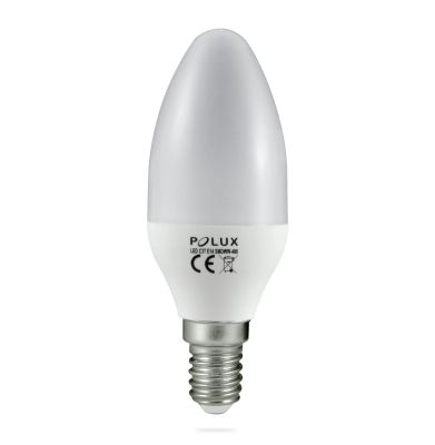 Żarówka LED C37 E14  4,9 W 480 lm pc+aluminium POLUX