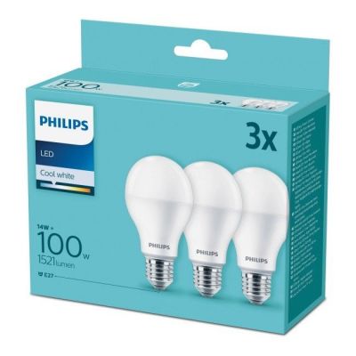 Żarówka LED Philips A60 E27 1521 lm 4000 K 3 szt.