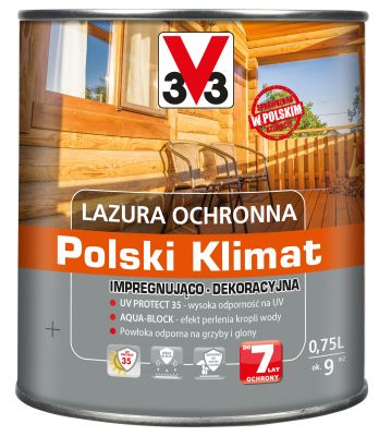 Lazura ochronna Polski Klimat Impregnująco-Dekoracyjna Ciemny dąb 0,75 L V33