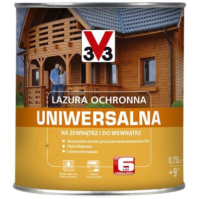 Lazura ochronna uniwersalna sosna skandynawska 0,75 L V33