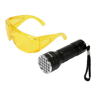 Zestaw Vorel latarka UV 21 LED i okulary