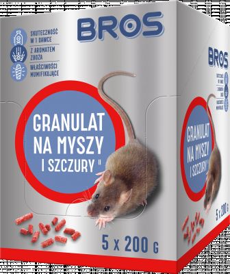 Granulat na myszy i szczury 1 kg BROS
