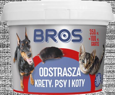 Preparat odstraszający krety psy i koty 350 ml BROS