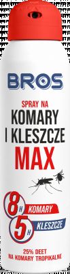 Spray na komary i kleszcze max 90 ml BROS