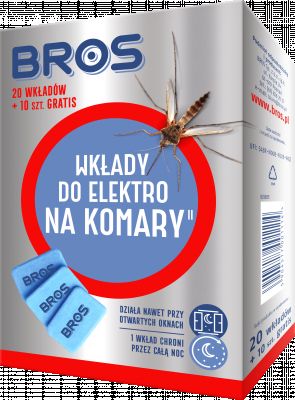 Wkłady do elekrtrycznego odstraszacza komarów 20 szt. BROS