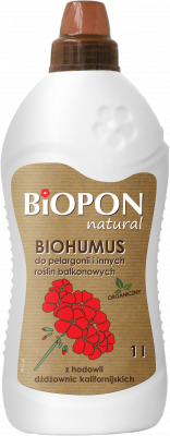 Biohumus do pelargoni i roślin balkonowych 1 L BIOPON