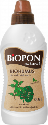 Biohumus do roślin zielonych w płynie 0,5 L BIOPON