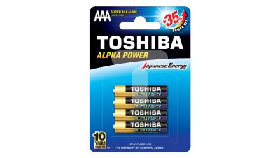 Baterie AA ultra alkaiczne Alpha Power LR03 - 4 szt. TOSHIBA