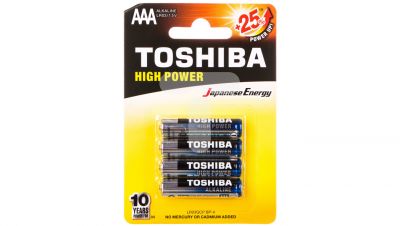 Baterie alkaiczne AAA 1,5 V 4 szt, TOSHIBA
