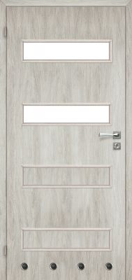 Drzwi wewnętrzne 60 cm lewe 2/4 dąb srebrny lakierowany Milano VOSTER