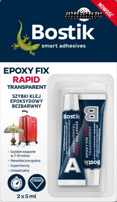 Klej Epoxy Fix Rapid bezbarwny 2 x 5 ml BOSTIK